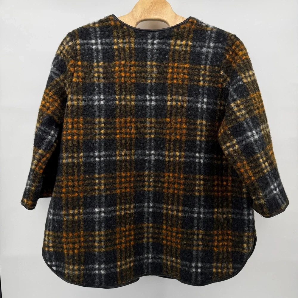 AVA & VIV Rust Plaid Open Front Kimono Cardigan Jacket‎ 4X